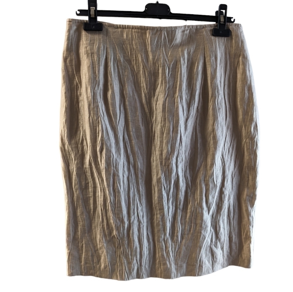 Louben women's skirt size 12 linen blend in cream colour